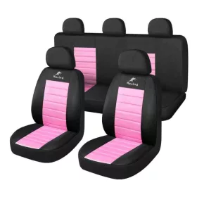   9 részes univerzális üléshuzat szett – légzsák kompatibilis – pink/fekete (203-6BP-AZ)
