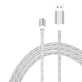   Type-C világító LED töltőkábel - fehér színben (1in1cw) autolife