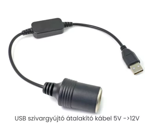 Átalakító adapter kábel szivargyújtó aljzathoz, USB-port 12V (A15163-1)
