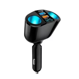   Autós töltő 2 USB porttal + 2 szivargyújtó + PD QC3024 (13115)