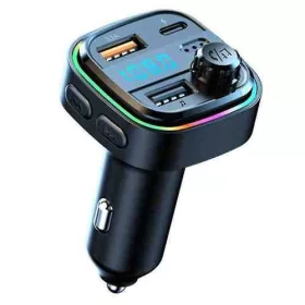   Bluetooth FM transzmitter – C26, 12/24V, 5.3+EDR, RGB világítás