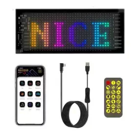   Matrix Pixel LED panel, Bluetooth vezérlés, programozható, 16x32 LED, 7x17cm, 32000 autolife