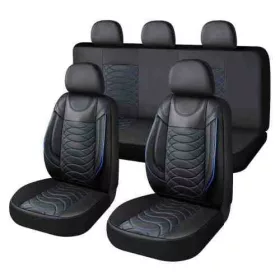  Üléshuzat műbőr univerzális 11 részes 2 helyen osztható légzsákos fekete-kék 80175