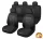 203-6BK 01242 9 részes univerzális üléshuzat – fekete/fekete, légzsákos, két helyen osztott