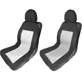   Trikó üléshuzat fejtámla huzatokkal – szürke, párban (Autolife 23087G / 02256)